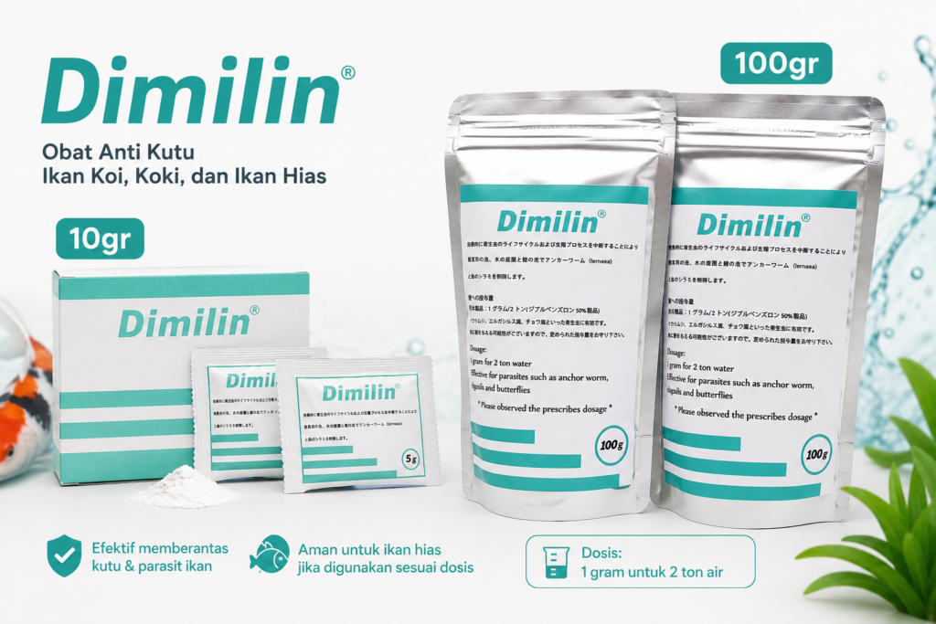 Dimilin obat anti kutu ikan koi, koki, dan ikan hias